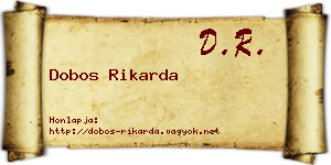 Dobos Rikarda névjegykártya